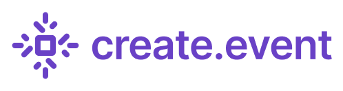 Image of Create.Event's logo in purple.
